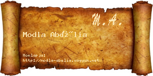 Modla Abélia névjegykártya